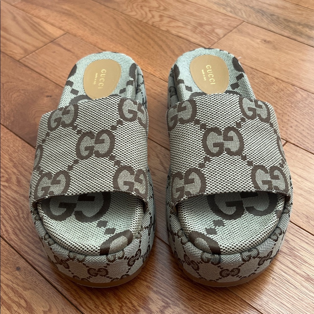 Gucci platform slides